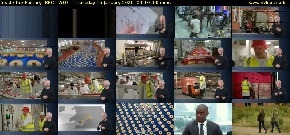 Inside the Factory (BBC TWO) Thursday 15 January 2026 04:10 - 05:10