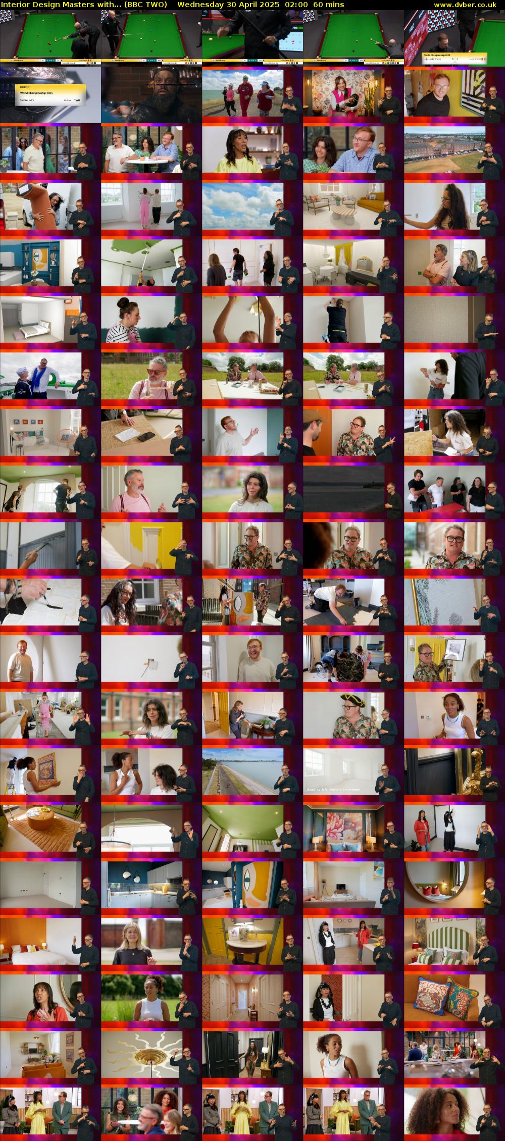 Interior Design Masters with... (BBC TWO) Wednesday 30 April 2025 02:00 - 03:00