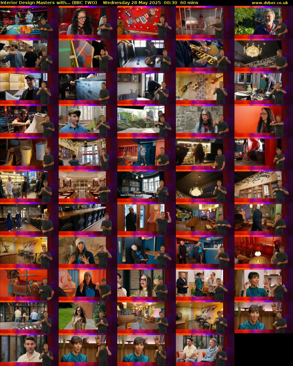 Interior Design Masters with... (BBC TWO) Wednesday 28 May 2025 00:30 - 01:30