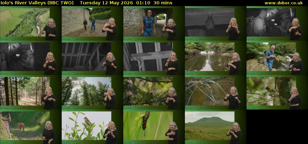 Iolo's River Valleys (BBC TWO) Tuesday 12 May 2026 01:10 - 01:40