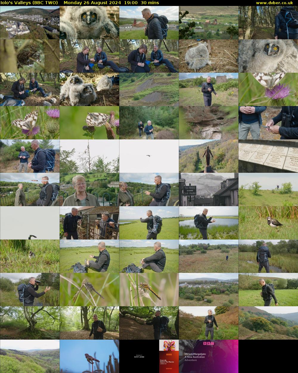 Iolo's Valleys (BBC TWO) Monday 26 August 2024 19:00 - 19:30