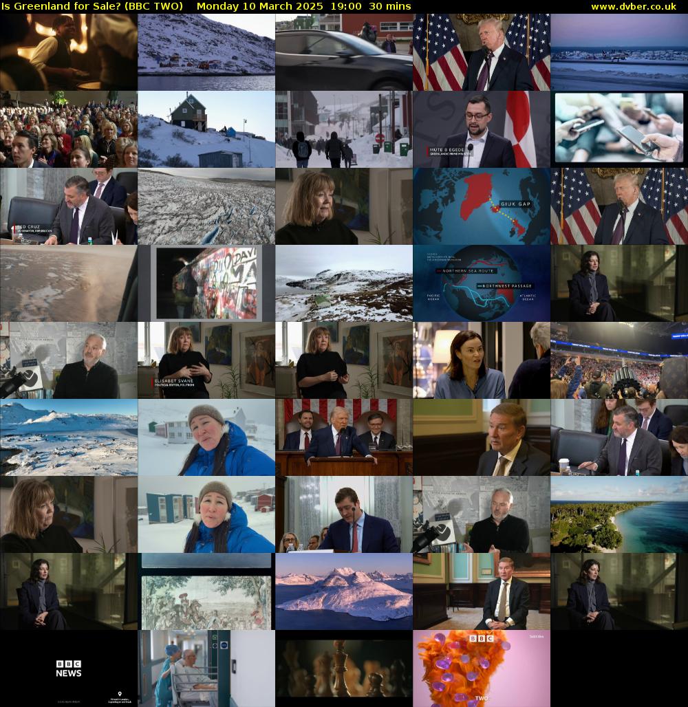 Is Greenland for Sale? (BBC TWO) Monday 10 March 2025 19:00 - 19:30