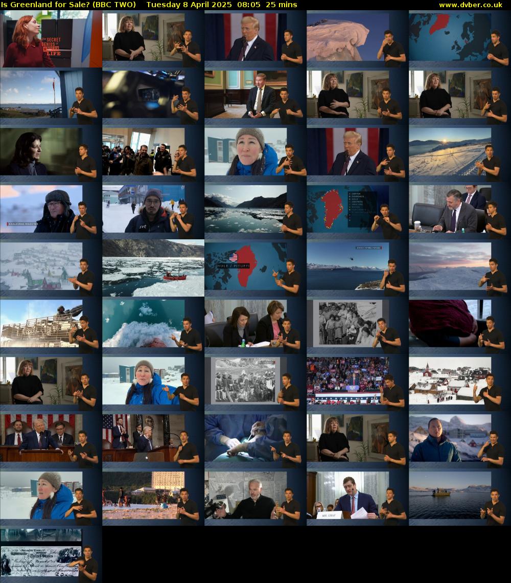 Is Greenland for Sale? (BBC TWO) Tuesday 8 April 2025 08:05 - 08:30