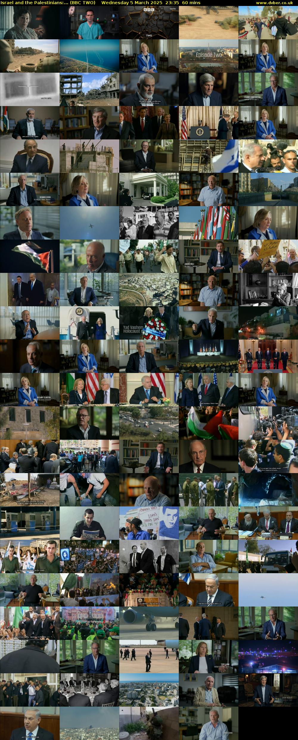 Israel and the Palestinians:... (BBC TWO) Wednesday 5 March 2025 23:35 - 00:35
