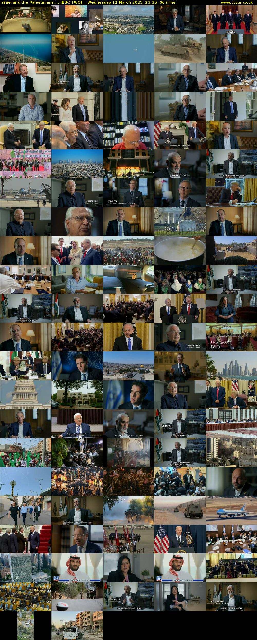 Israel and the Palestinians:... (BBC TWO) Wednesday 12 March 2025 23:35 - 00:35