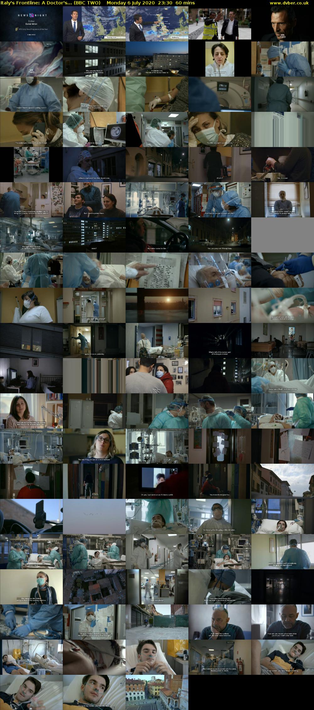 Italy's Frontline: A Doctor's... (BBC TWO) Monday 6 July 2020 23:30 - 00:30