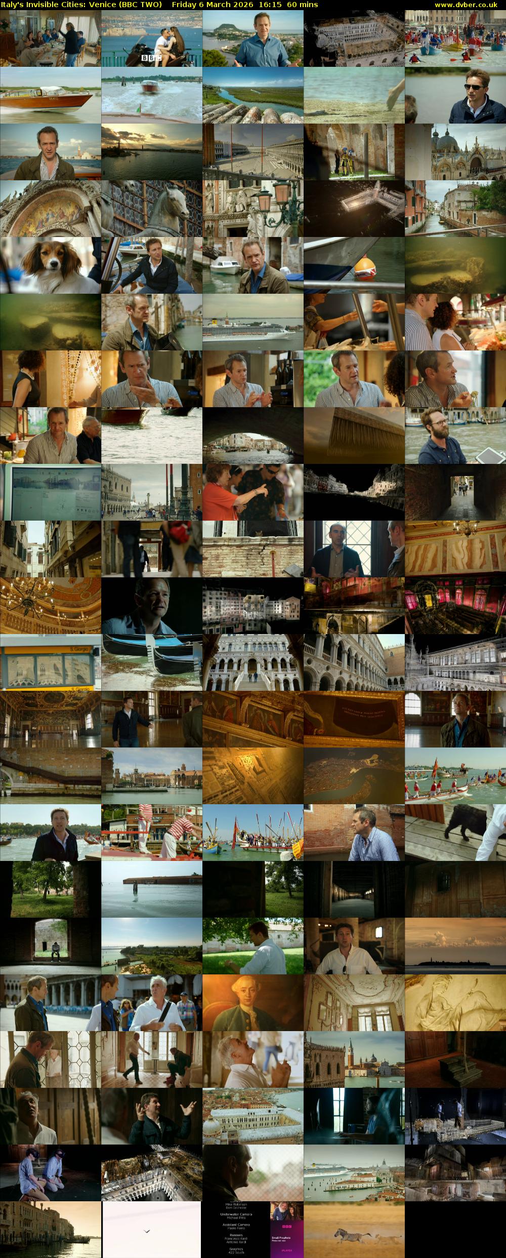 Italy's Invisible Cities: Venice (BBC TWO) Friday 6 March 2026 16:15 - 17:15