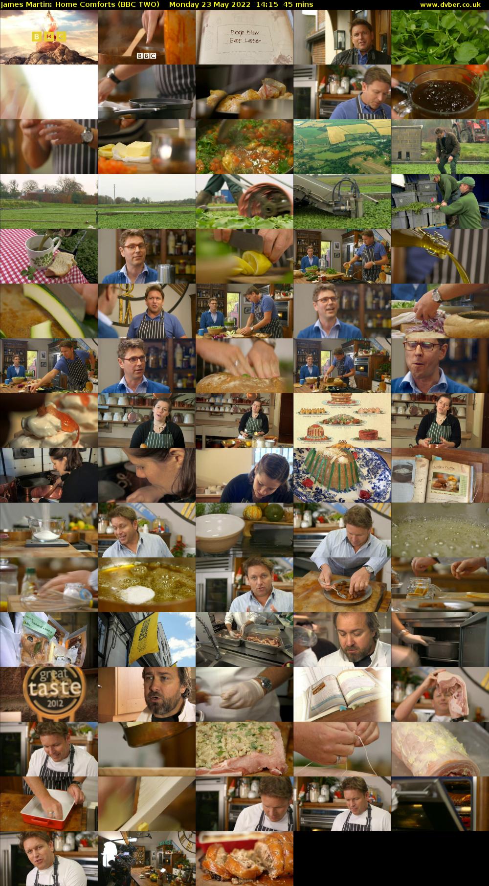 James Martin: Home Comforts (BBC TWO) Monday 23 May 2022 14:15 - 15:00