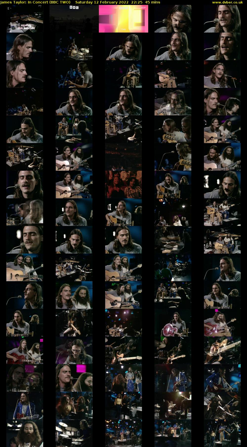 James Taylor: In Concert (BBC TWO) Saturday 12 February 2022 22:25 - 23:10