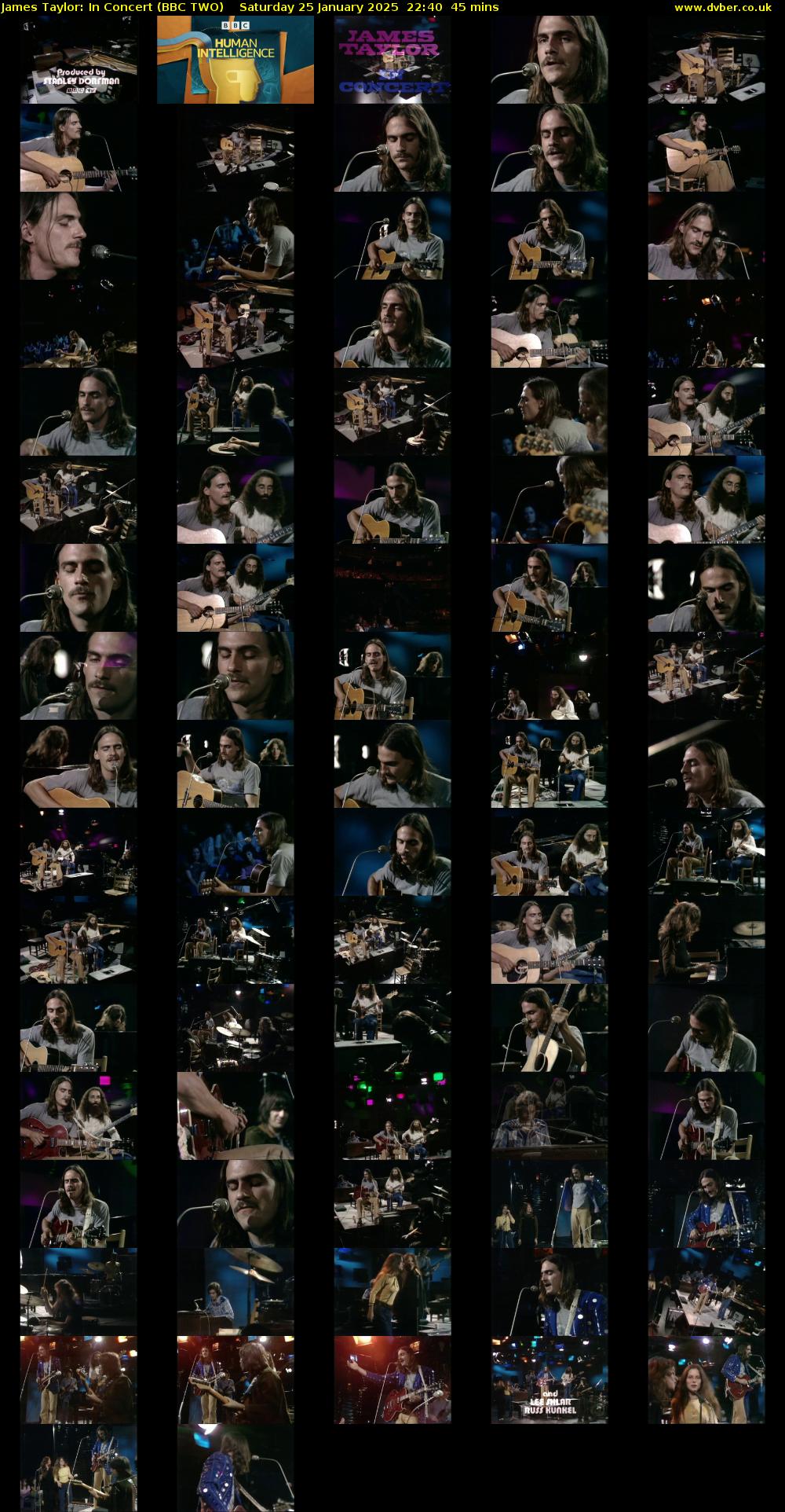 James Taylor: In Concert (BBC TWO) Saturday 25 January 2025 22:40 - 23:25
