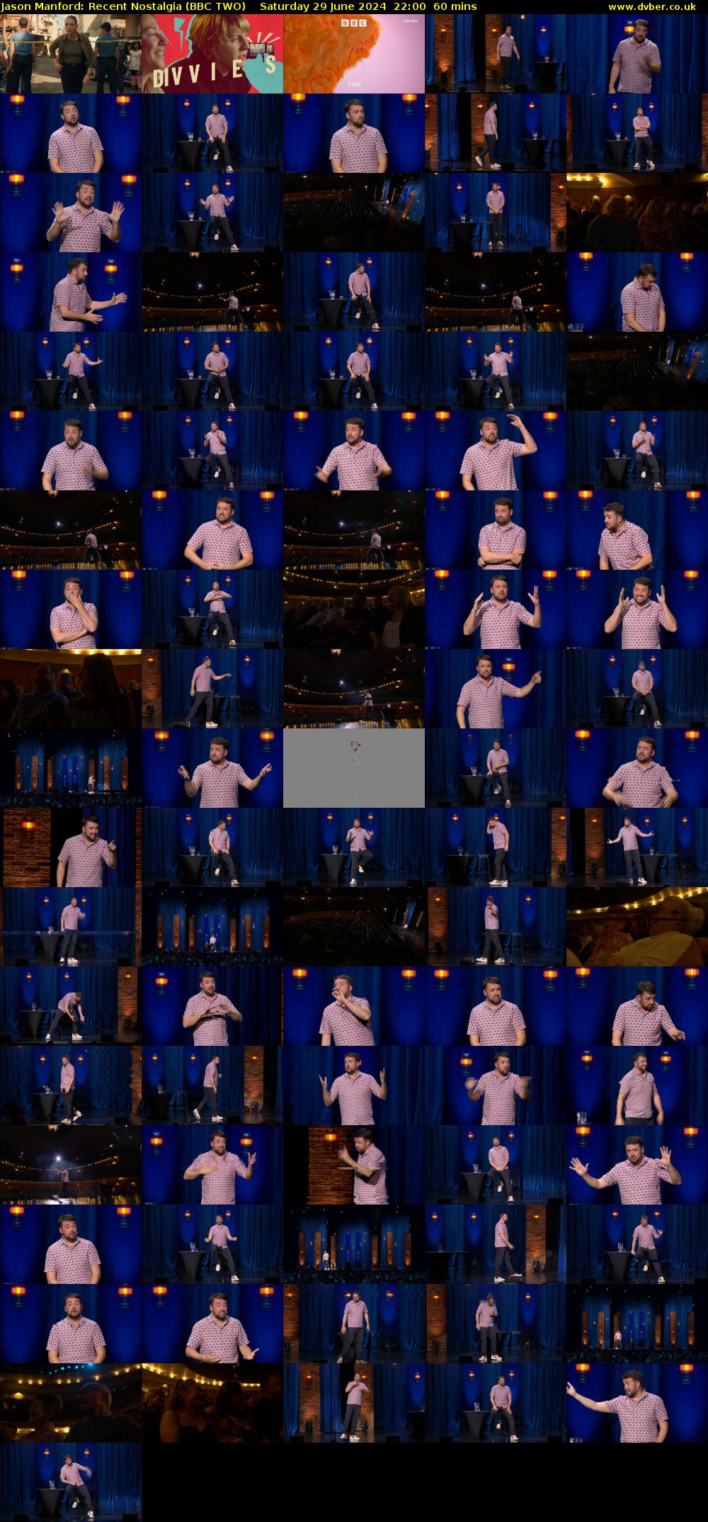Jason Manford: Recent Nostalgia (BBC TWO) Saturday 29 June 2024 22:00 - 23:00