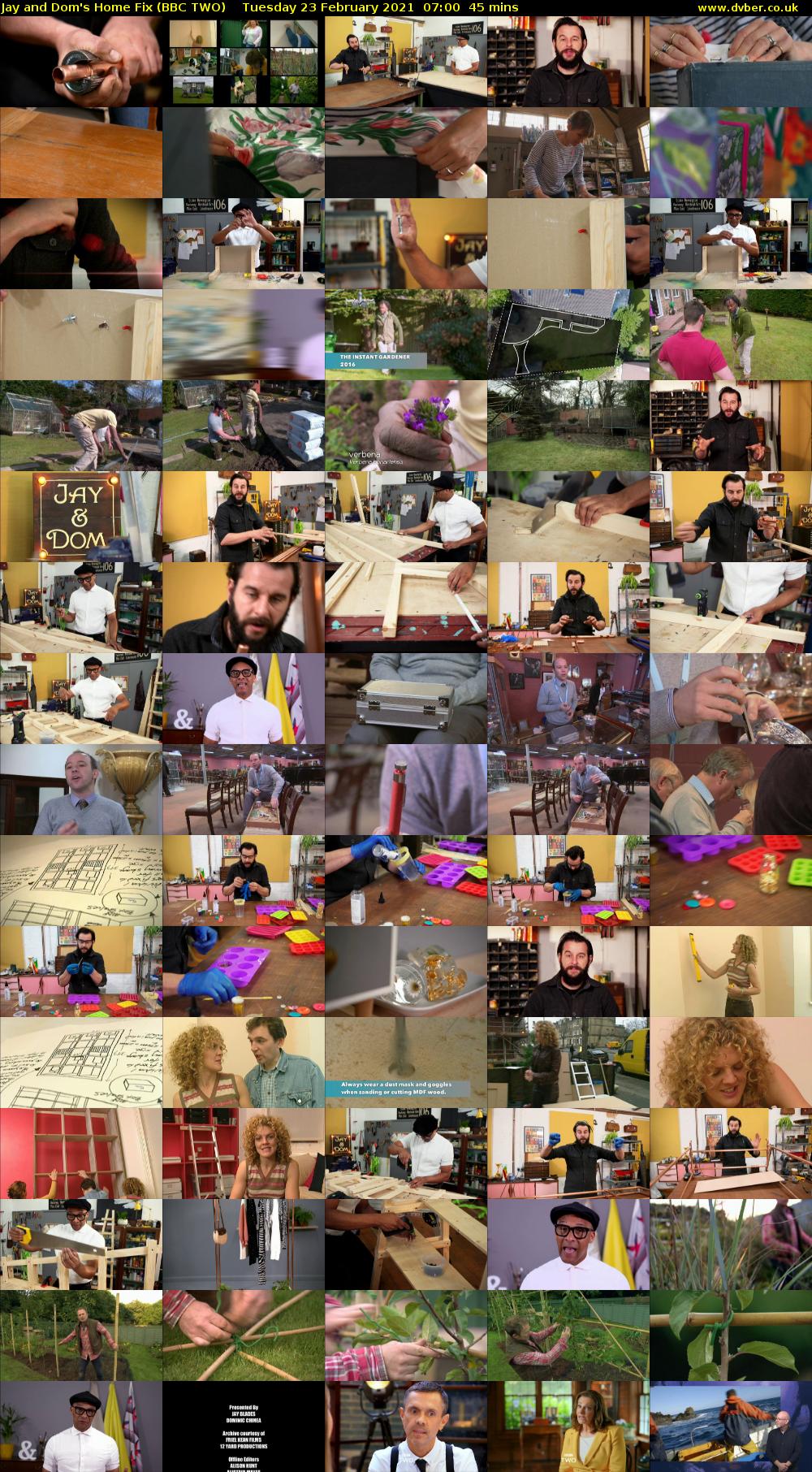 Jay and Dom's Home Fix (BBC TWO) Tuesday 23 February 2021 07:00 - 07:45