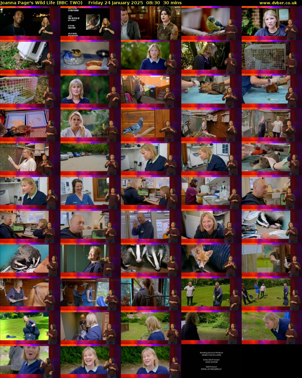 Joanna Page's Wild Life (BBC TWO) Friday 24 January 2025 08:30 - 09:00
