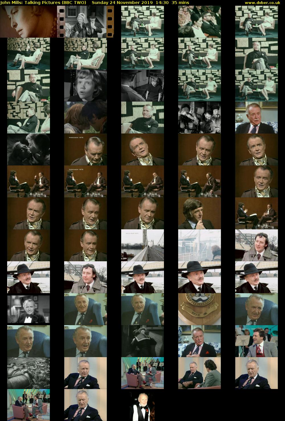 John Mills: Talking Pictures (BBC TWO) Sunday 24 November 2019 14:30 - 15:05