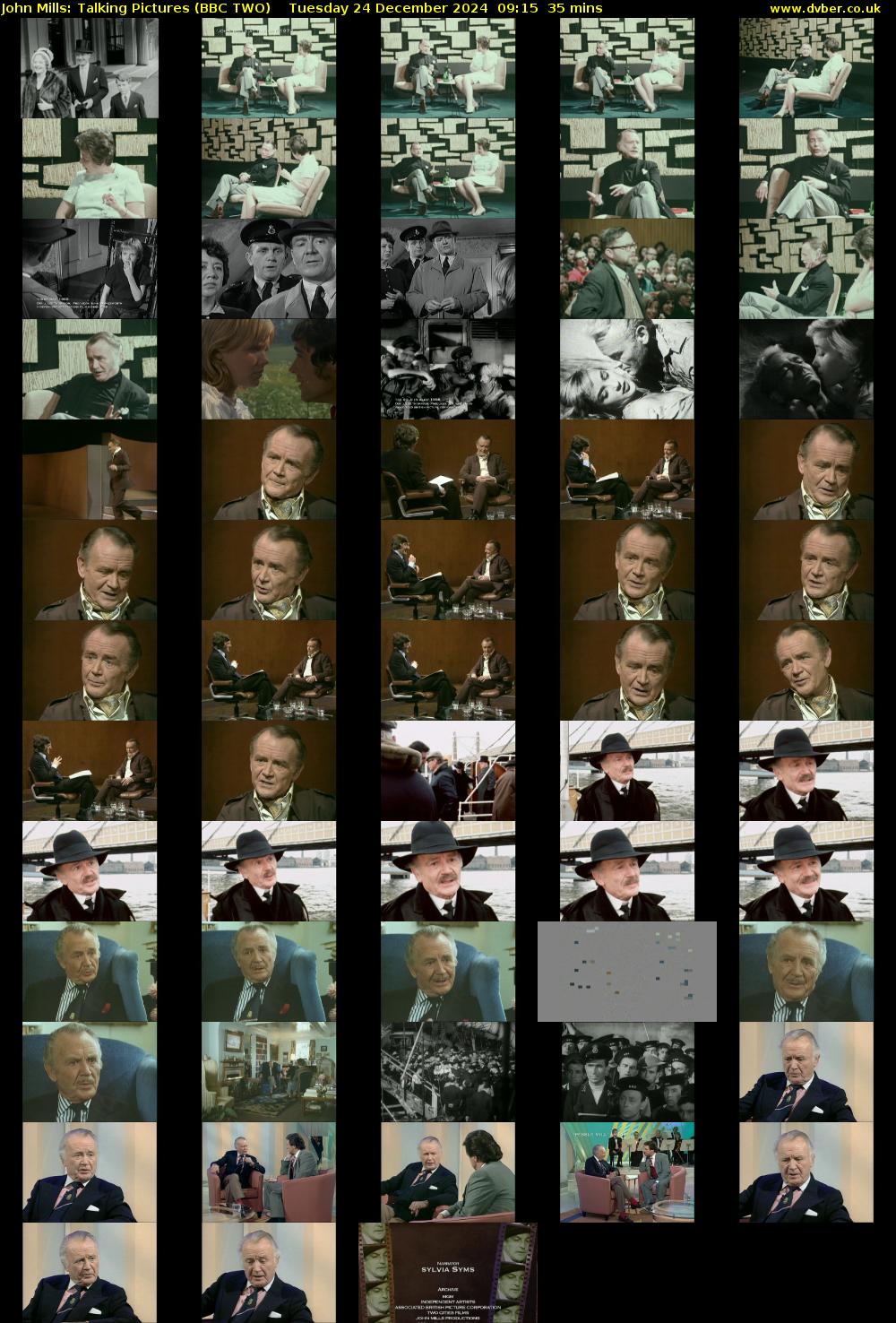 John Mills: Talking Pictures (BBC TWO) Tuesday 24 December 2024 09:15 - 09:50