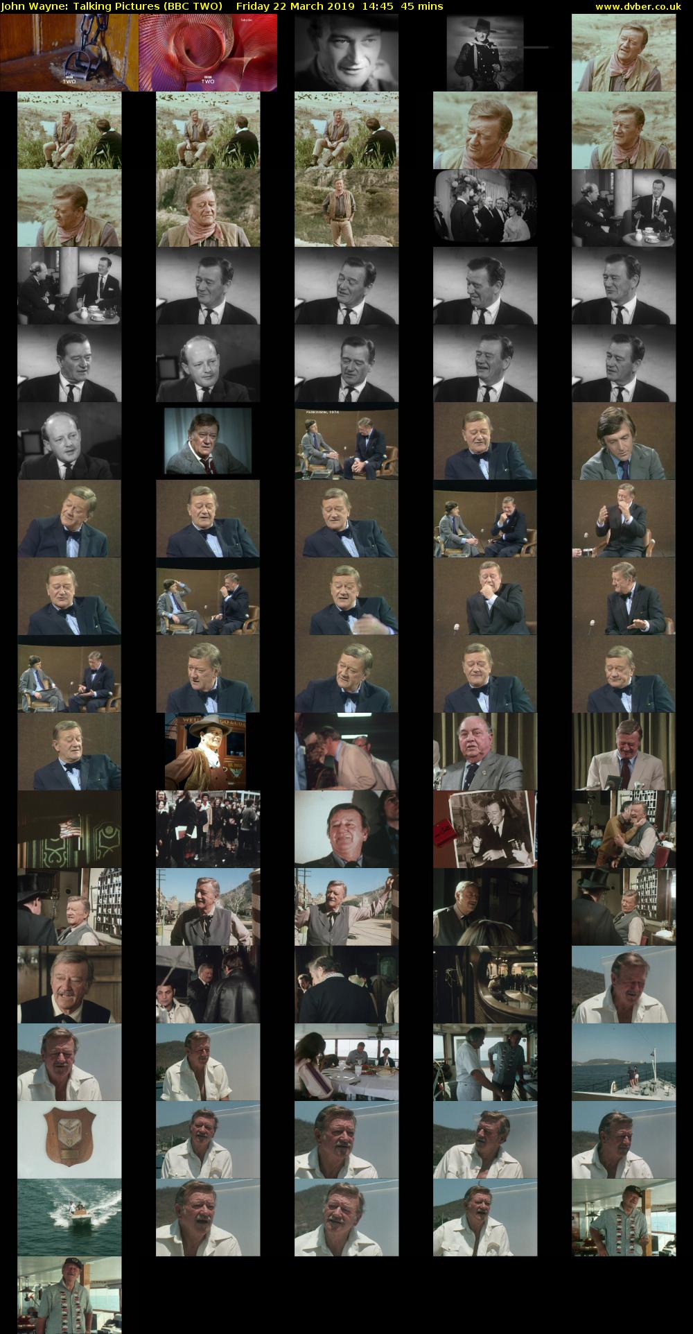 John Wayne: Talking Pictures (BBC TWO) Friday 22 March 2019 14:45 - 15:30