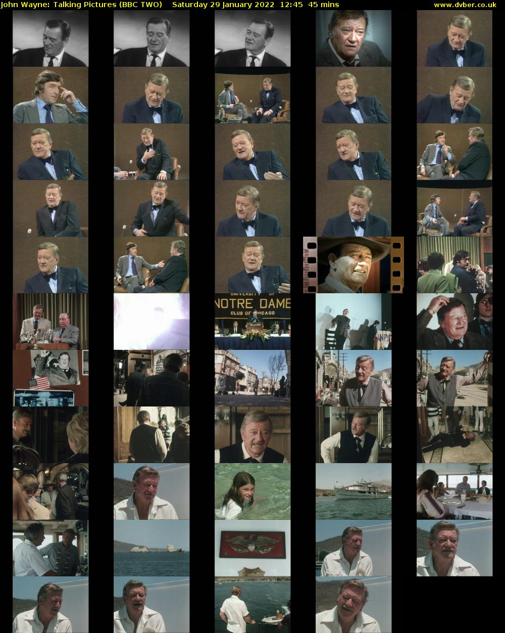 John Wayne: Talking Pictures (BBC TWO) Saturday 29 January 2022 12:45 - 13:30