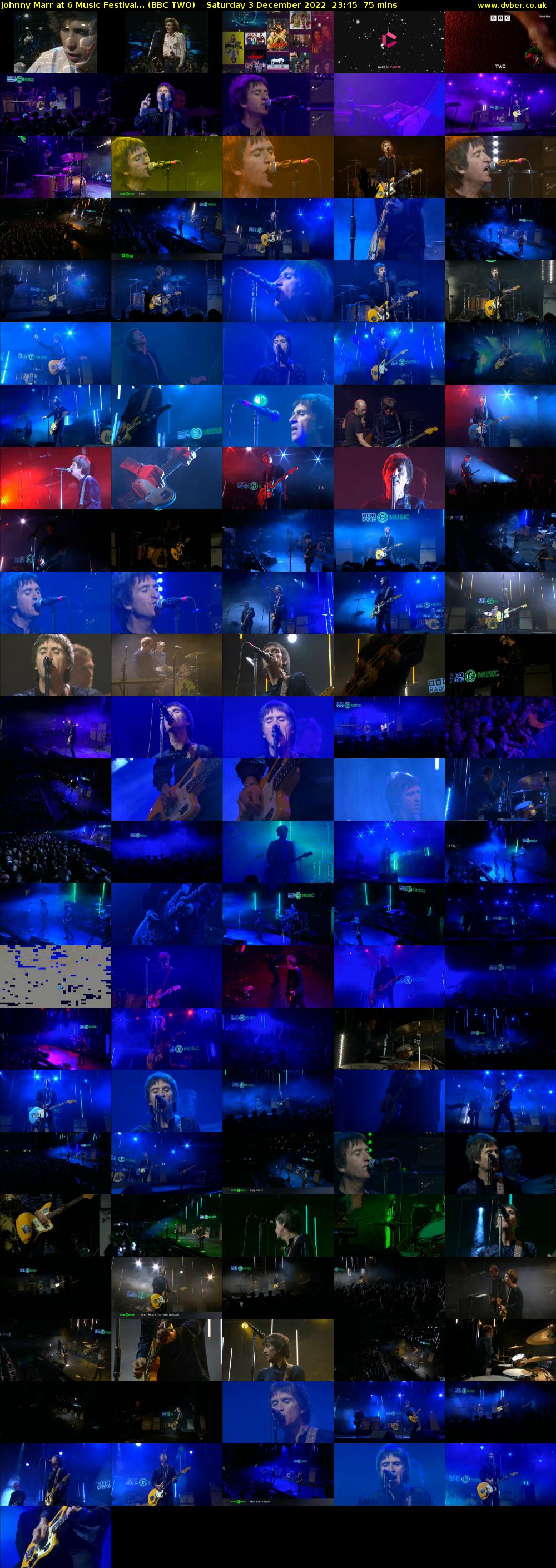 Johnny Marr at 6 Music Festival... (BBC TWO) Saturday 3 December 2022 23:45 - 01:00