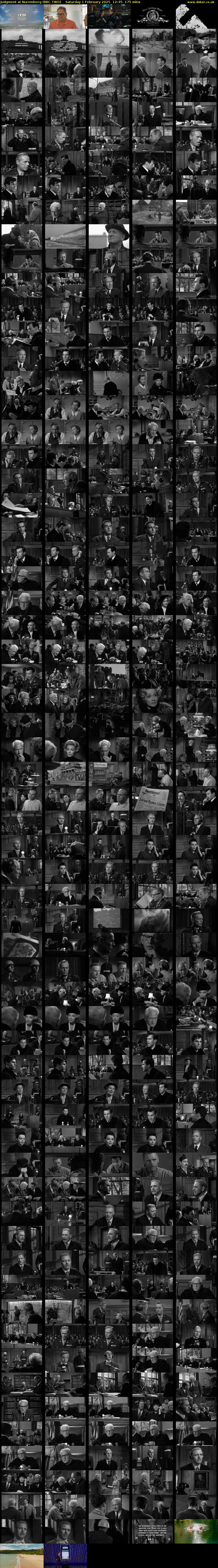 Judgment at Nuremberg (BBC TWO) Saturday 1 February 2025 12:45 - 15:40