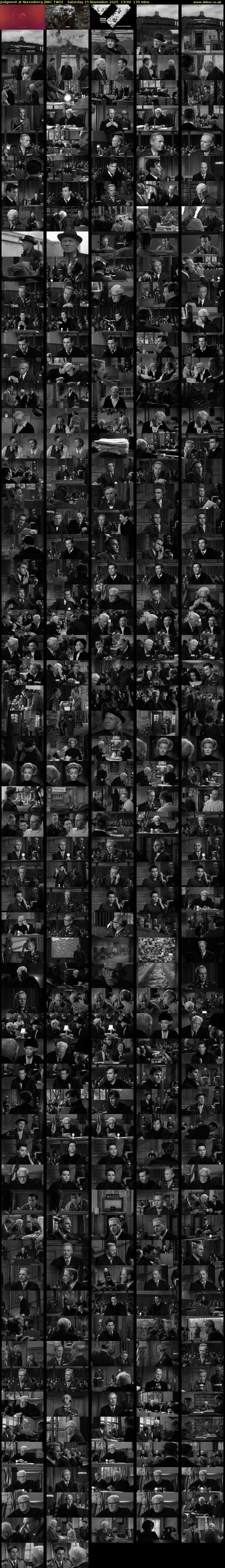 Judgment at Nuremberg (BBC TWO) Saturday 15 November 2025 13:00 - 15:50