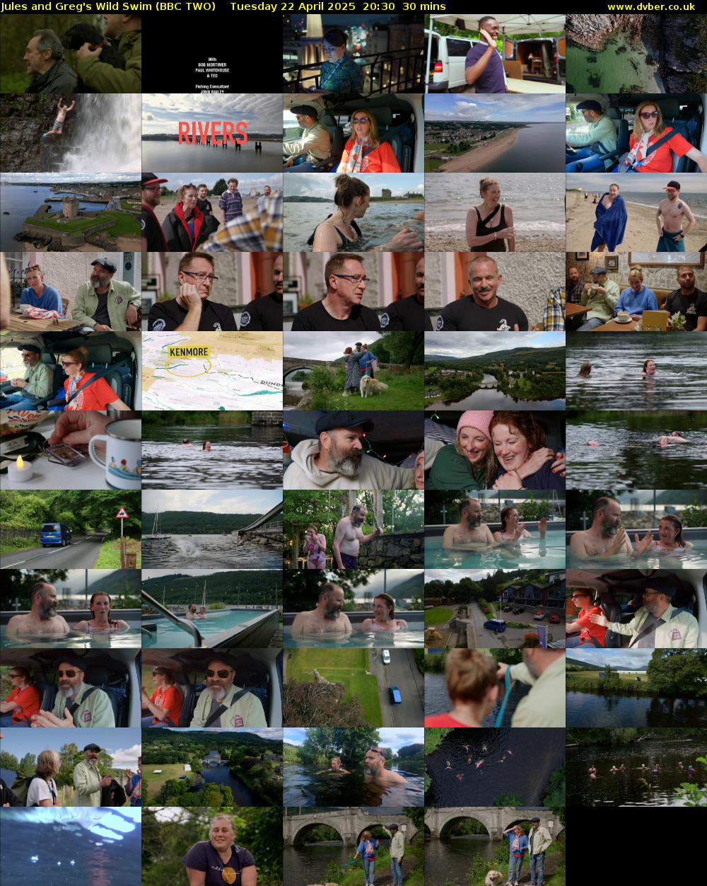 Jules and Greg's Wild Swim (BBC TWO) Tuesday 22 April 2025 20:30 - 21:00