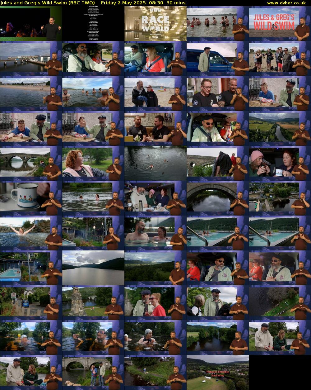 Jules and Greg's Wild Swim (BBC TWO) Friday 2 May 2025 08:30 - 09:00