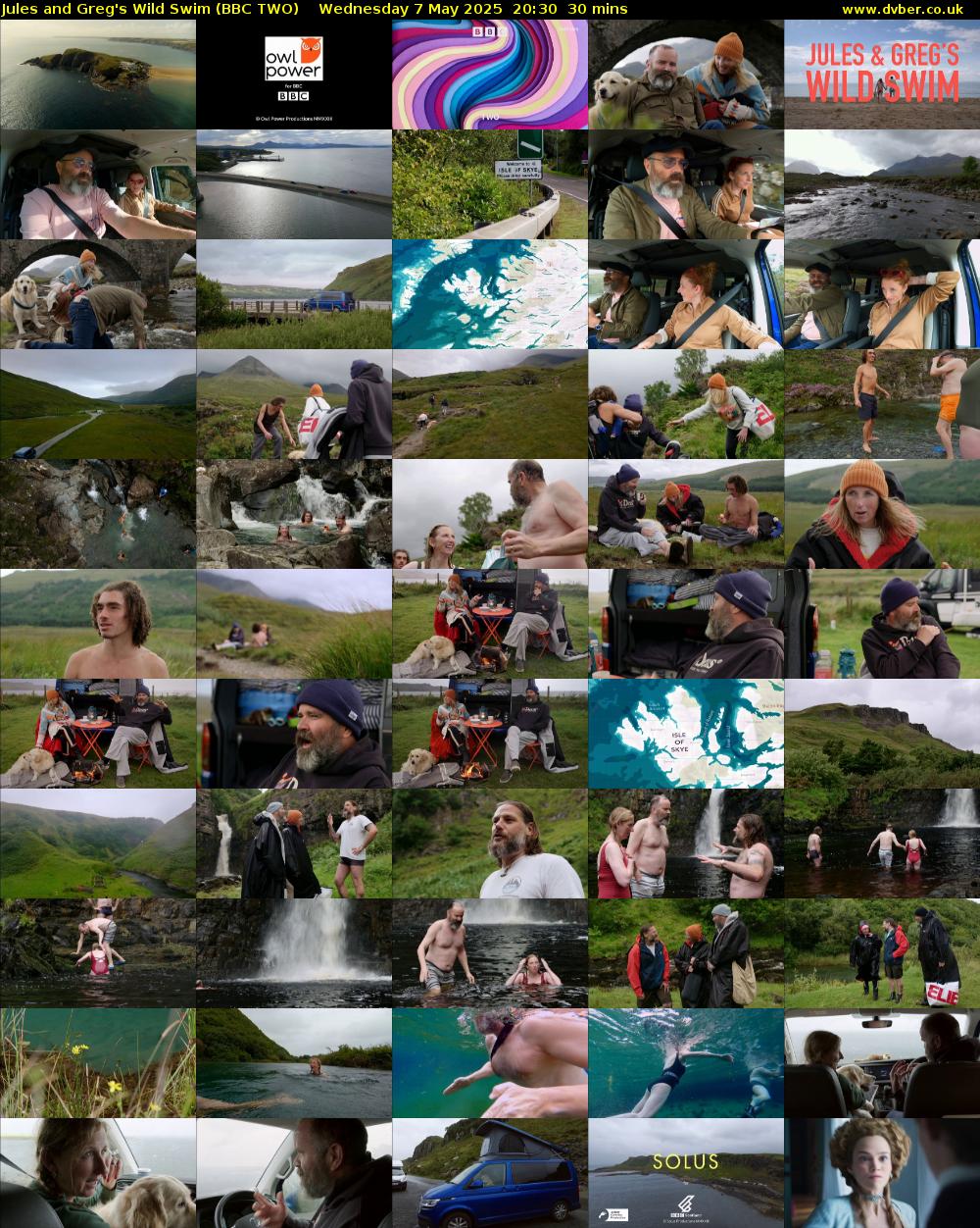 Jules and Greg's Wild Swim (BBC TWO) Wednesday 7 May 2025 20:30 - 21:00