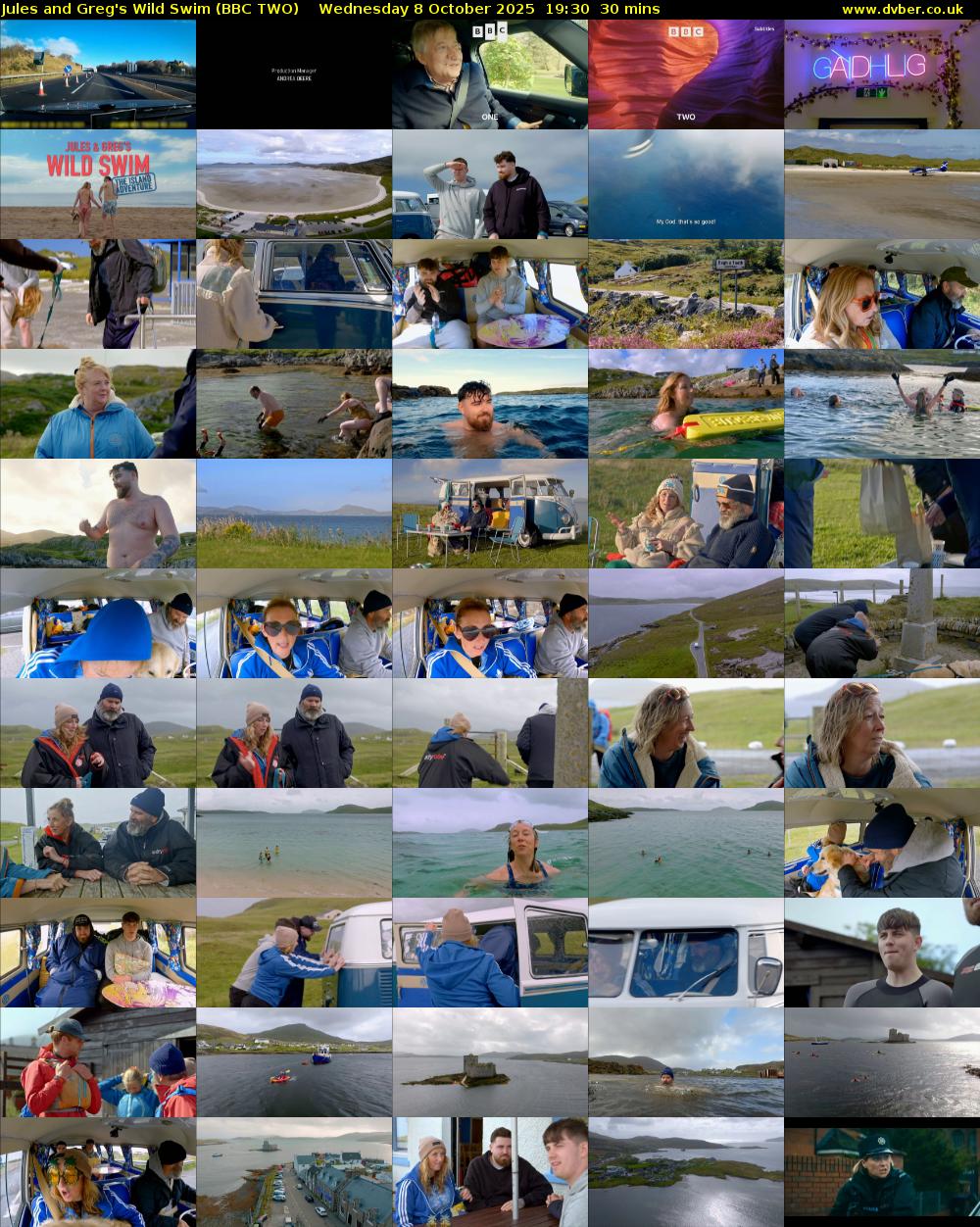 Jules and Greg's Wild Swim (BBC TWO) Wednesday 8 October 2025 19:30 - 20:00