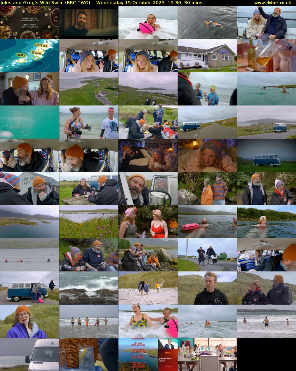 Jules and Greg's Wild Swim (BBC TWO) Wednesday 15 October 2025 19:30 - 20:00