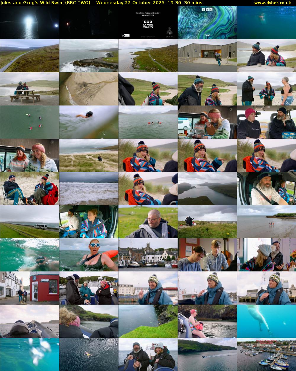 Jules and Greg's Wild Swim (BBC TWO) Wednesday 22 October 2025 19:30 - 20:00