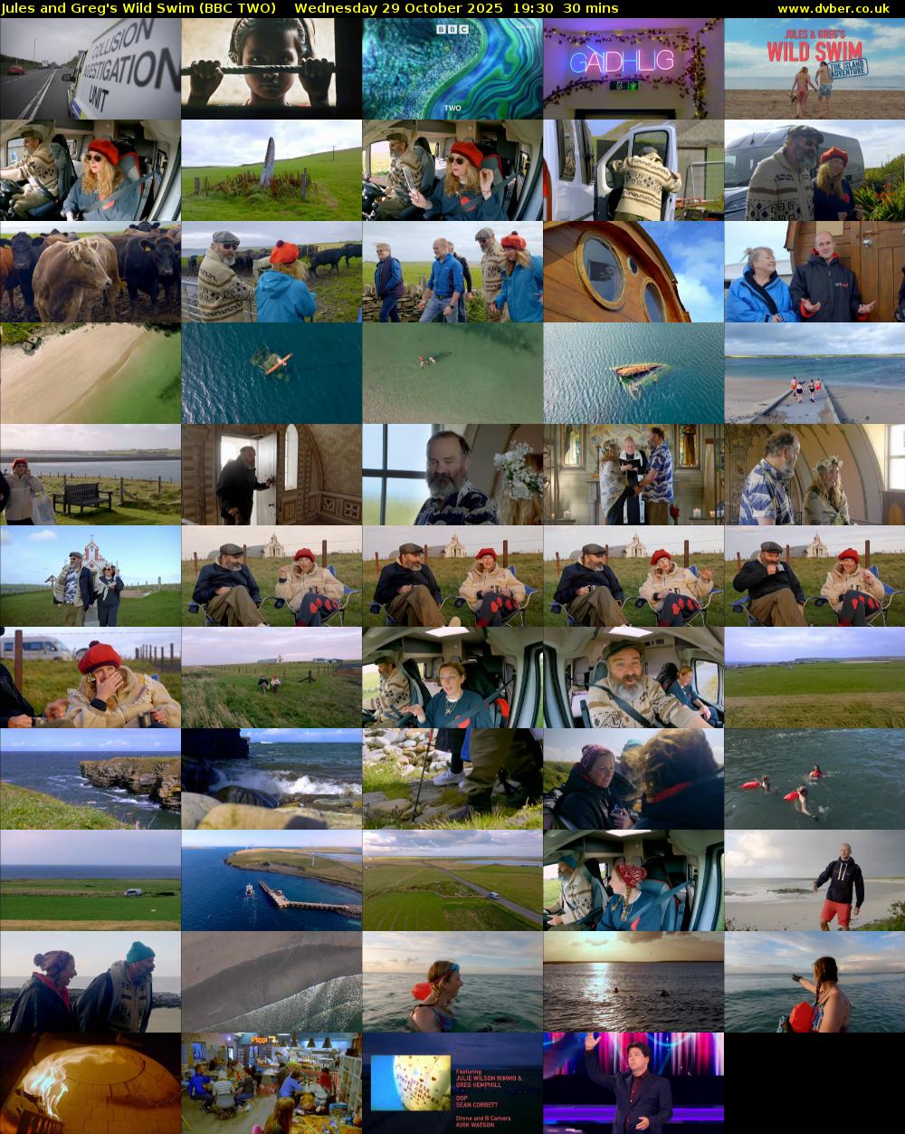 Jules and Greg's Wild Swim (BBC TWO) Wednesday 29 October 2025 19:30 - 20:00