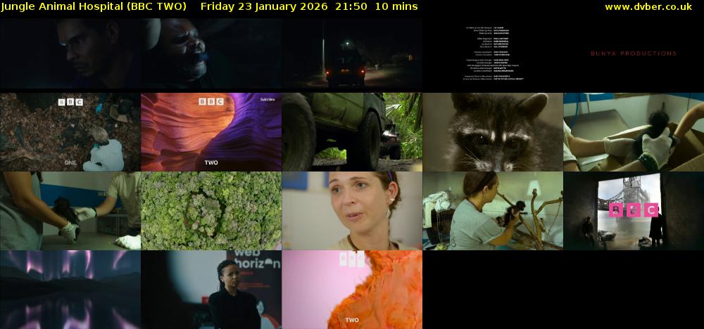 Jungle Animal Hospital (BBC TWO) Friday 23 January 2026 21:50 - 22:00