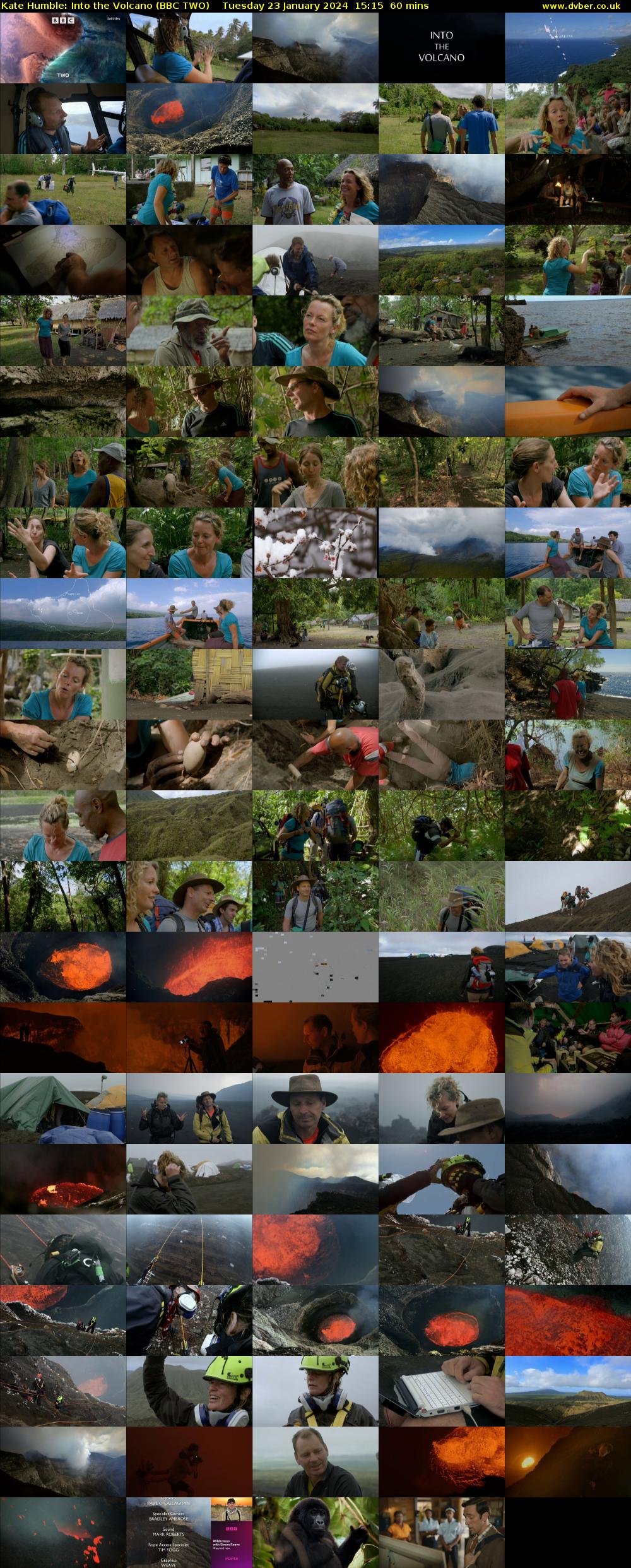 Kate Humble: Into the Volcano (BBC TWO) Tuesday 23 January 2024 15:15 - 16:15