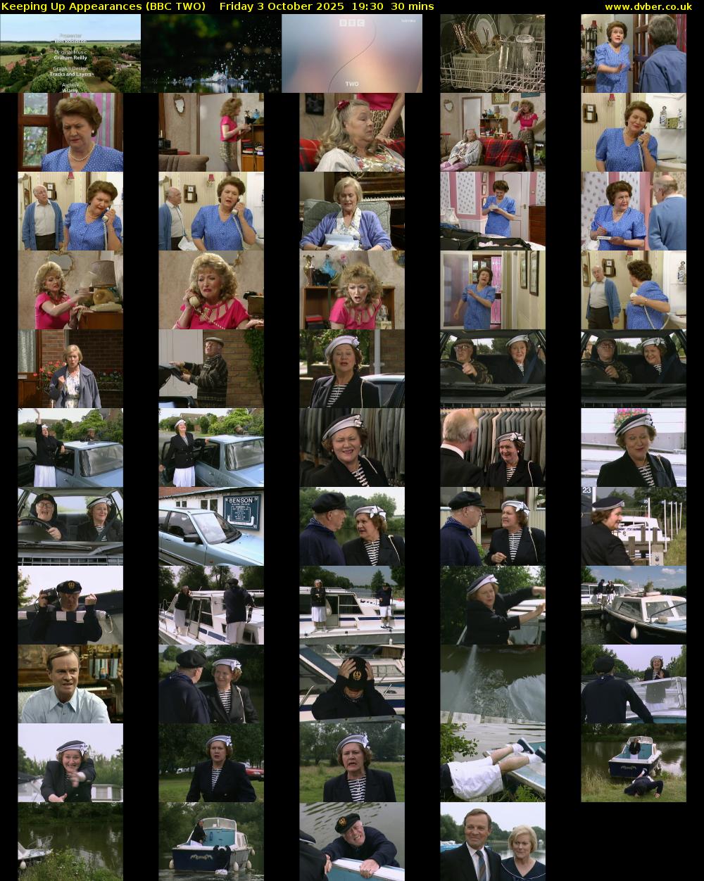 Keeping Up Appearances (BBC TWO) Friday 3 October 2025 19:30 - 20:00