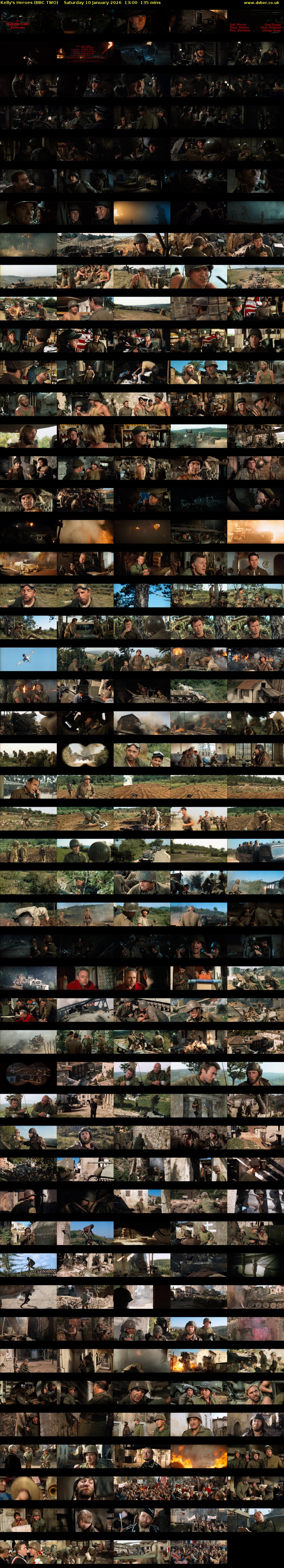 Kelly's Heroes (BBC TWO) Saturday 10 January 2026 13:00 - 15:15