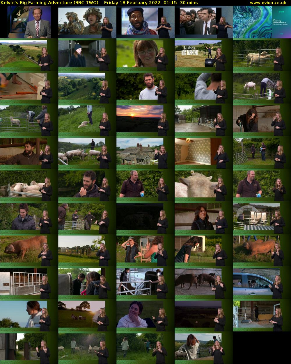 Kelvin's Big Farming Adventure (BBC TWO) Friday 18 February 2022 01:15 - 01:45