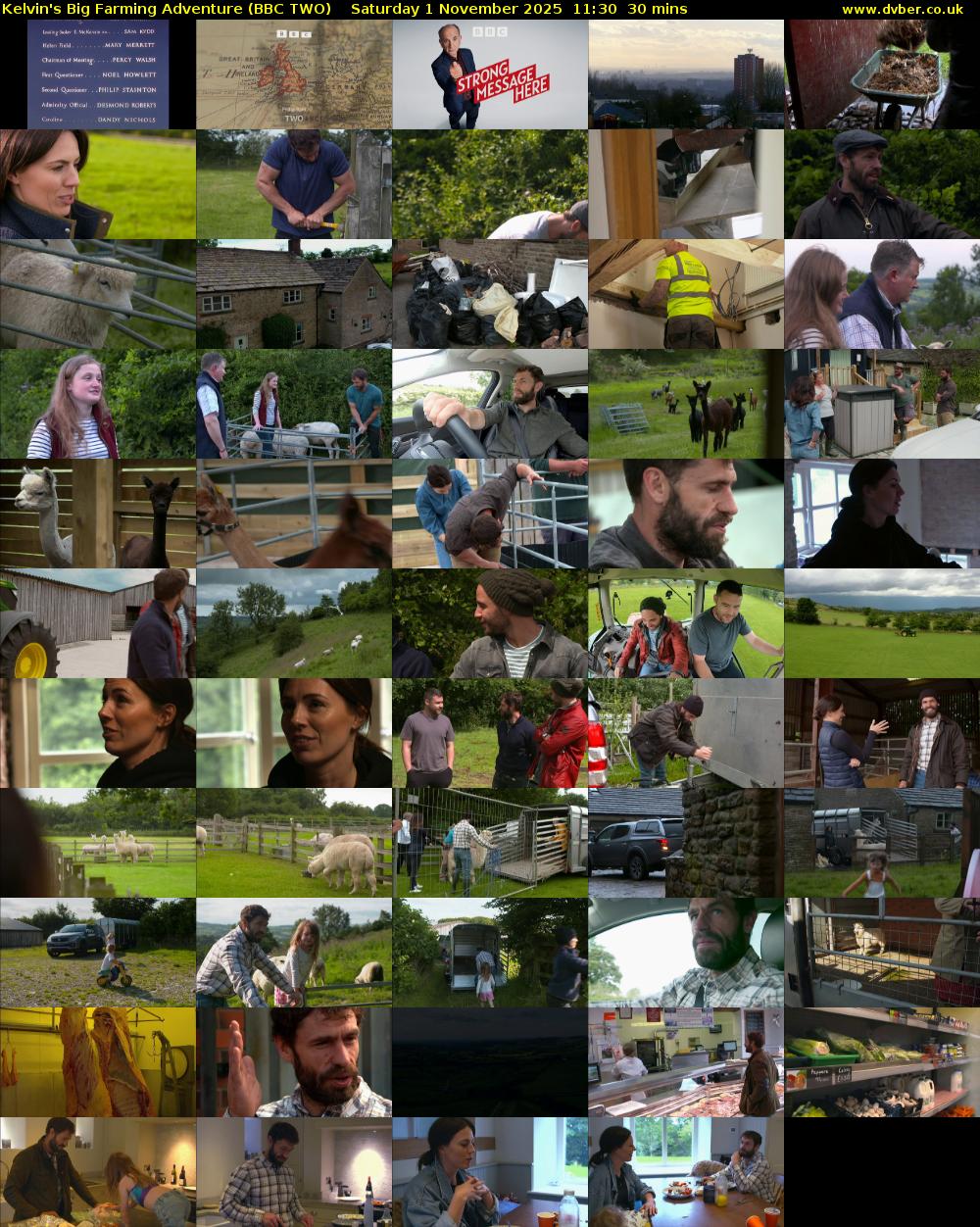 Kelvin's Big Farming Adventure (BBC TWO) Saturday 1 November 2025 11:30 - 12:00