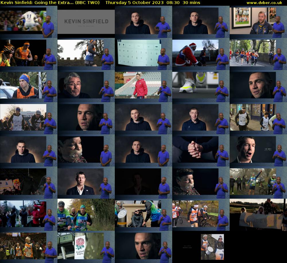 Kevin Sinfield: Going The Extra... (BBC TWO) Thursday 5 October 2023 08:30 - 09:00