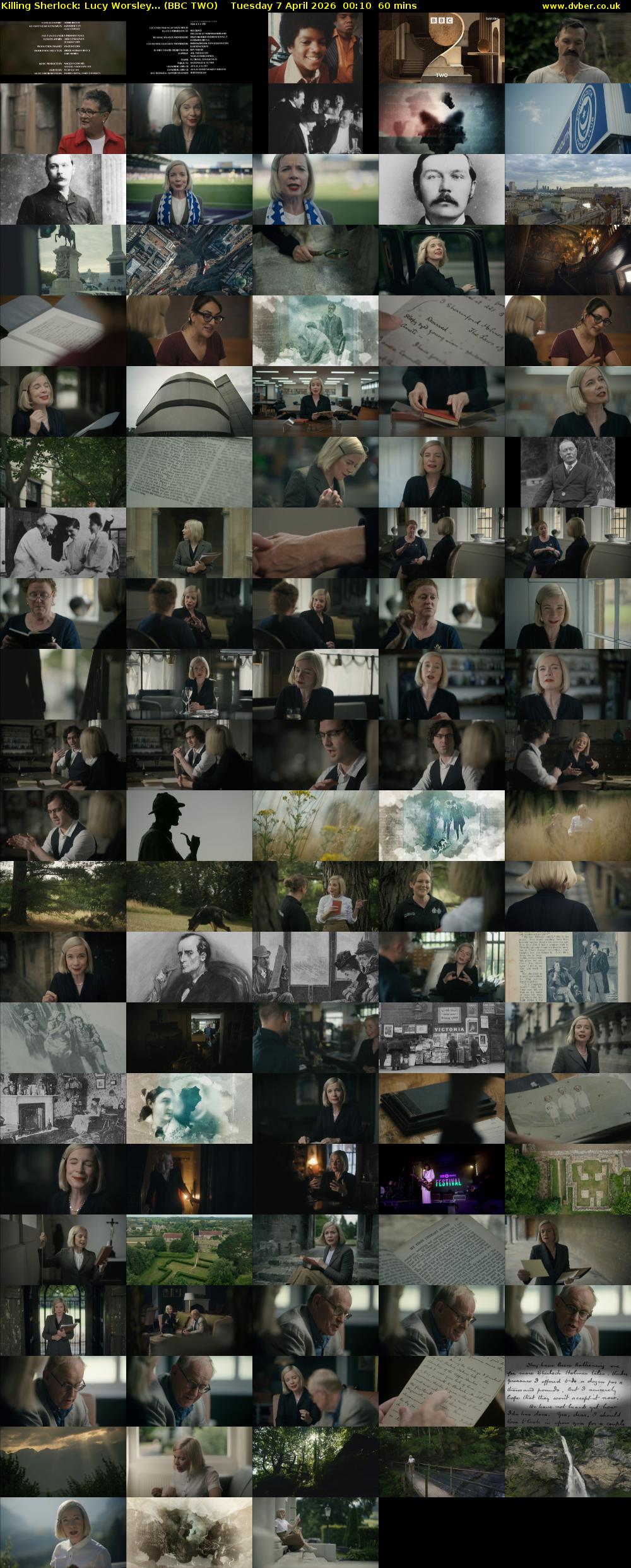 Killing Sherlock: Lucy Worsley... (BBC TWO) Tuesday 7 April 2026 00:10 - 01:10