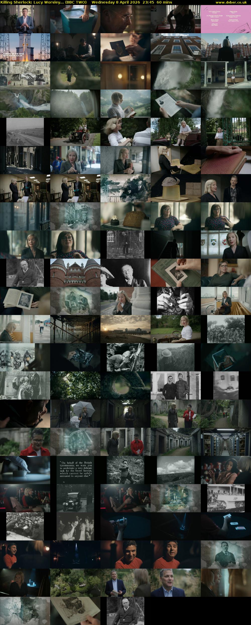 Killing Sherlock: Lucy Worsley... (BBC TWO) Wednesday 8 April 2026 23:45 - 00:45