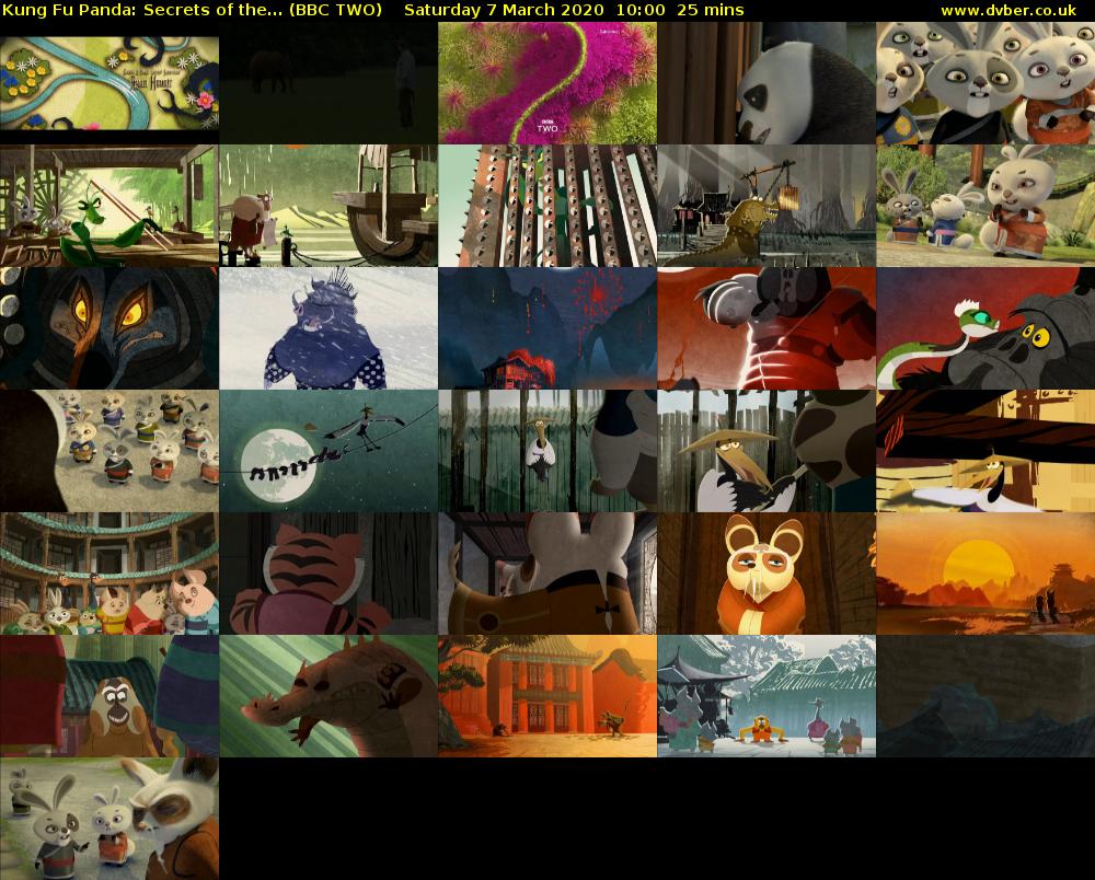 Kung Fu Panda: Secrets of the... (BBC TWO) Saturday 7 March 2020 10:00 - 10:25