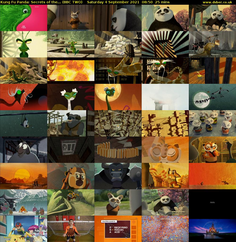 Kung Fu Panda: Secrets of the... (BBC TWO) Saturday 4 September 2021 08:50 - 09:15