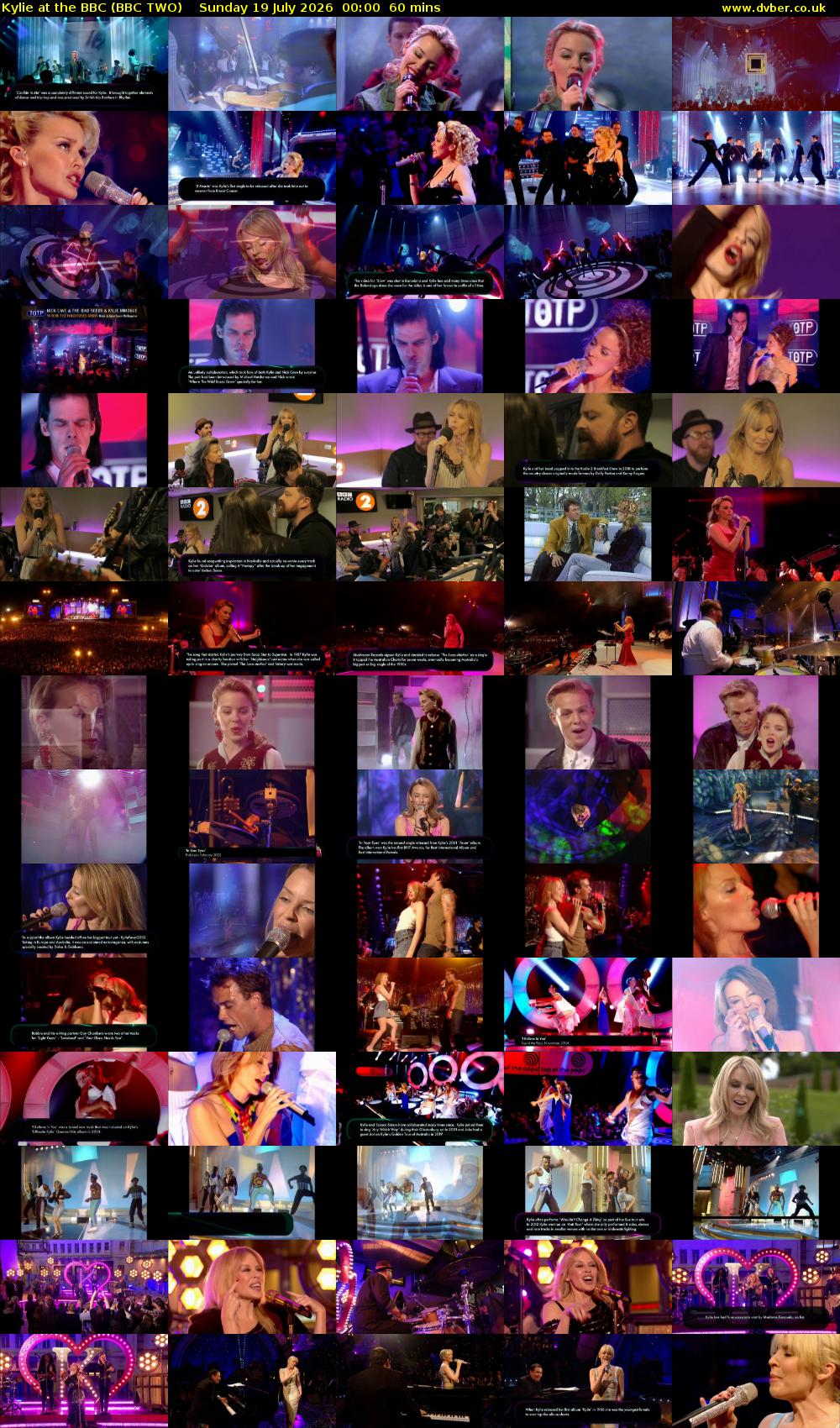 Kylie at the BBC (BBC TWO) Sunday 19 July 2026 00:00 - 01:00