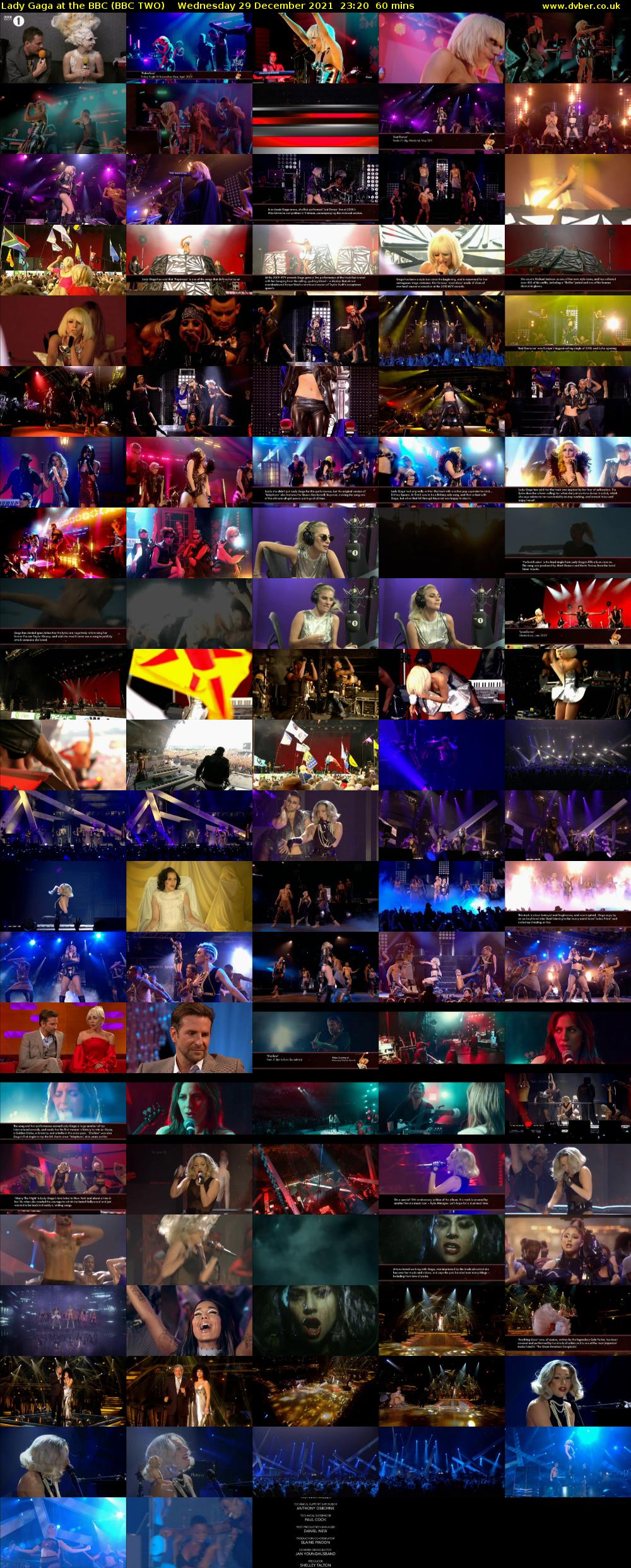 Lady Gaga at the BBC (BBC TWO) Wednesday 29 December 2021 23:20 - 00:20