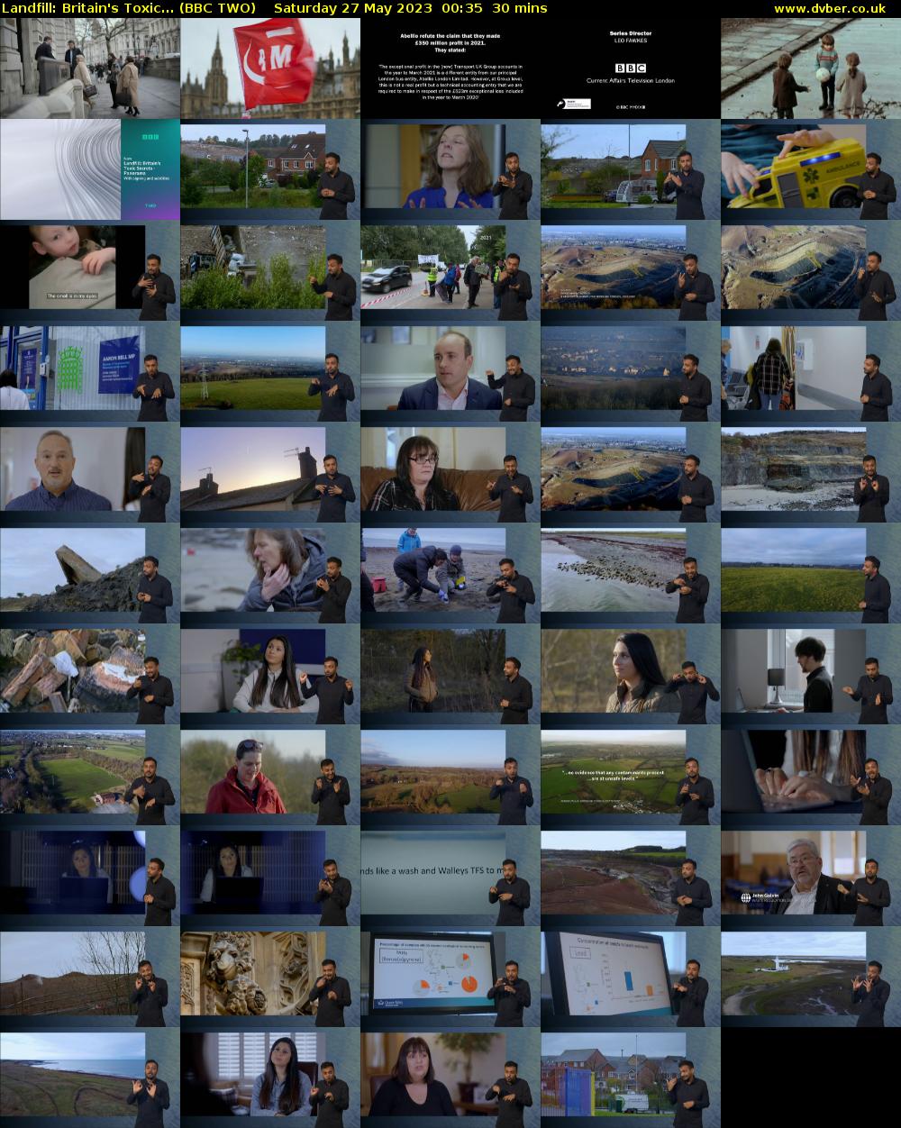 Landfill: Britain's Toxic... (BBC TWO) Saturday 27 May 2023 00:35 - 01:05