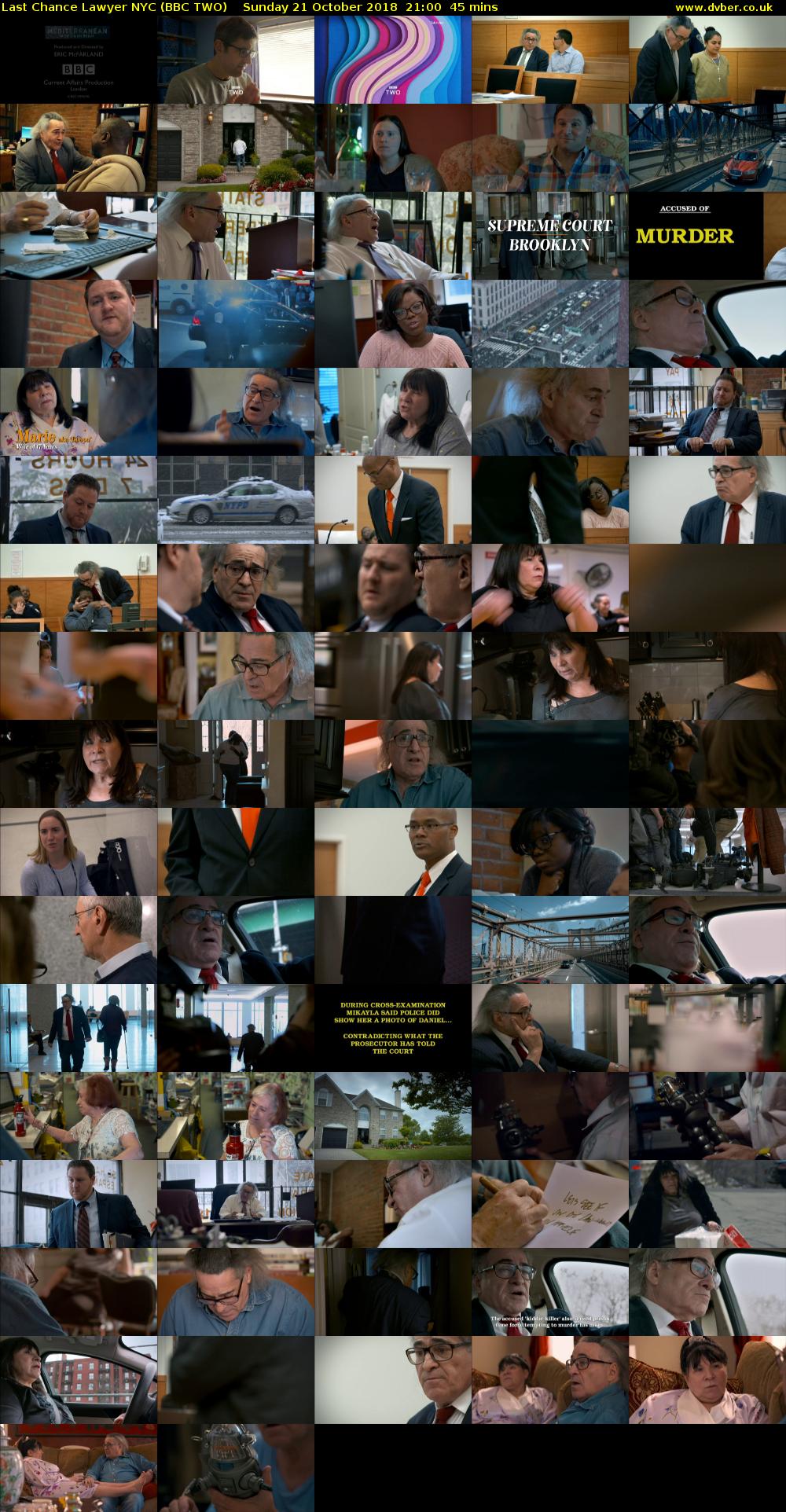 Last Chance Lawyer NYC (BBC TWO) Sunday 21 October 2018 21:00 - 21:45