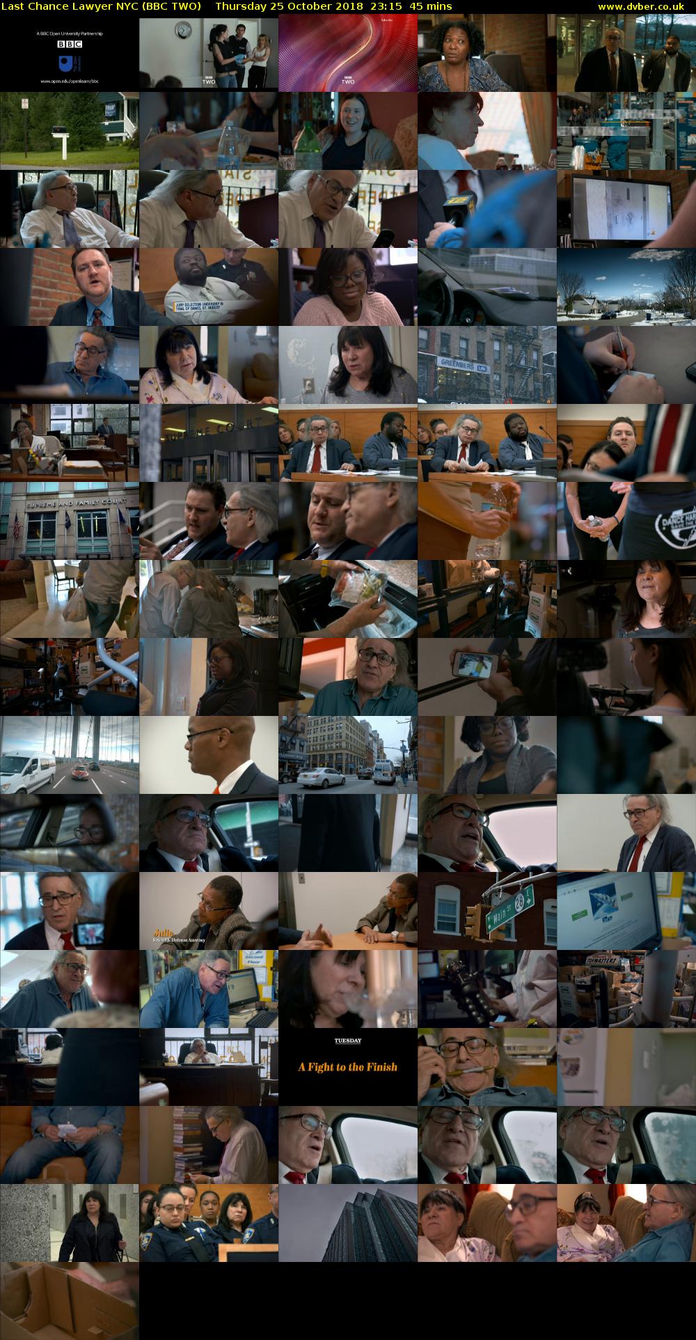 Last Chance Lawyer NYC (BBC TWO) Thursday 25 October 2018 23:15 - 00:00