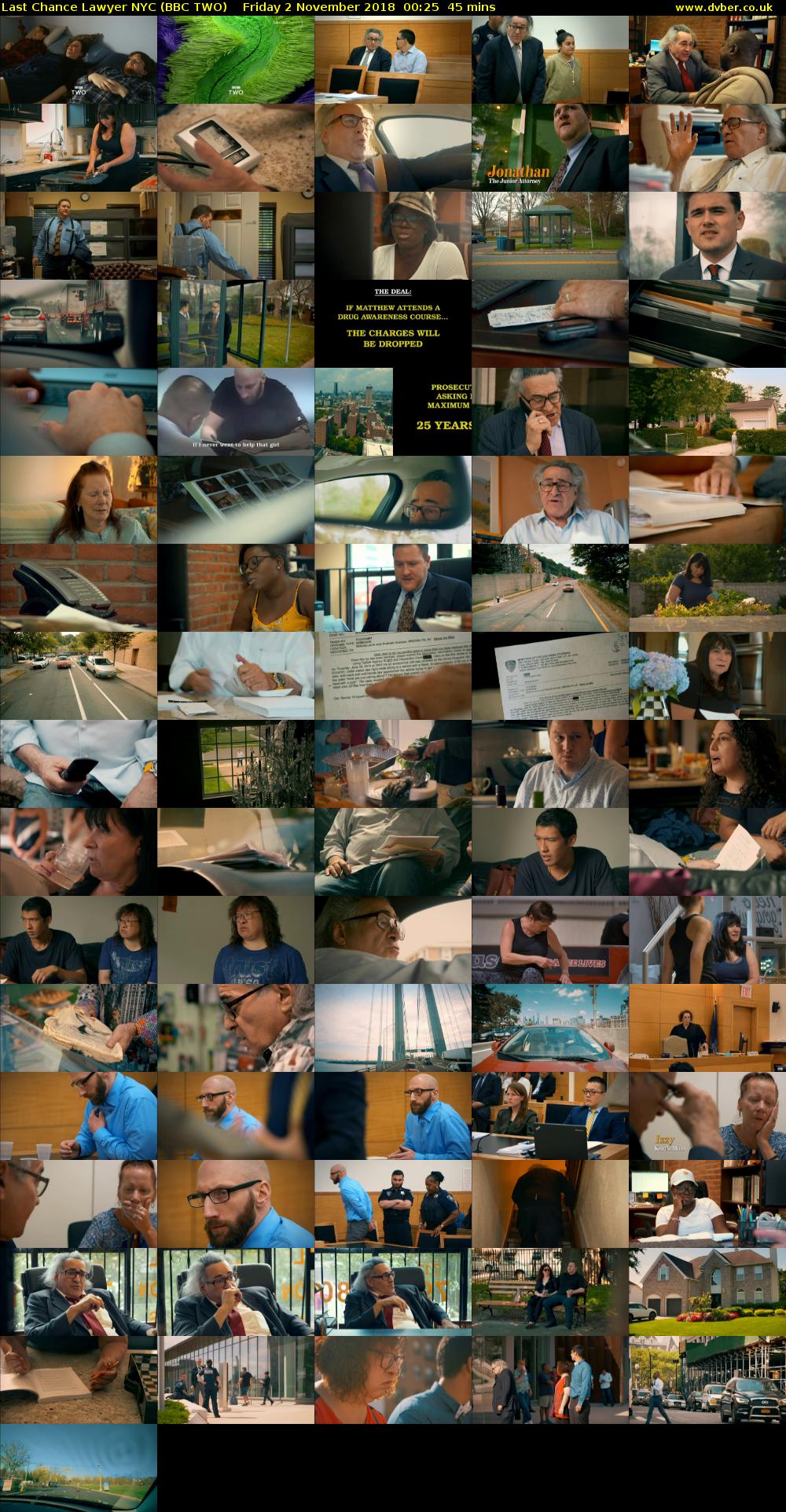 Last Chance Lawyer NYC (BBC TWO) Friday 2 November 2018 00:25 - 01:10