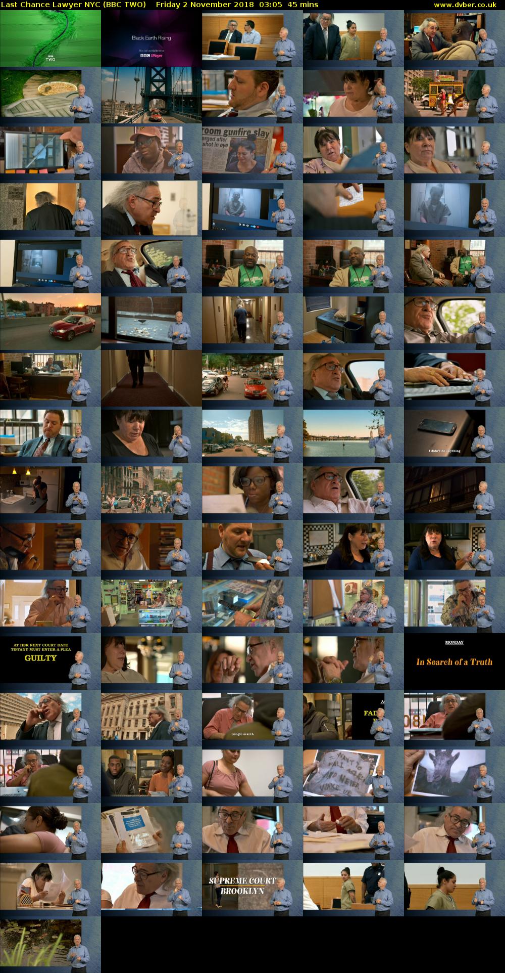 Last Chance Lawyer NYC (BBC TWO) Friday 2 November 2018 03:05 - 03:50