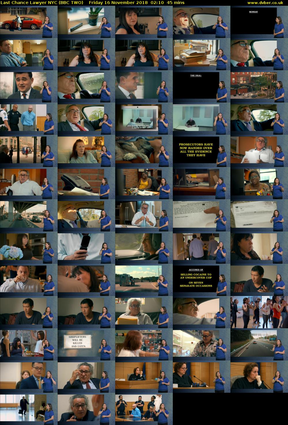 Last Chance Lawyer NYC (BBC TWO) Friday 16 November 2018 02:10 - 02:55